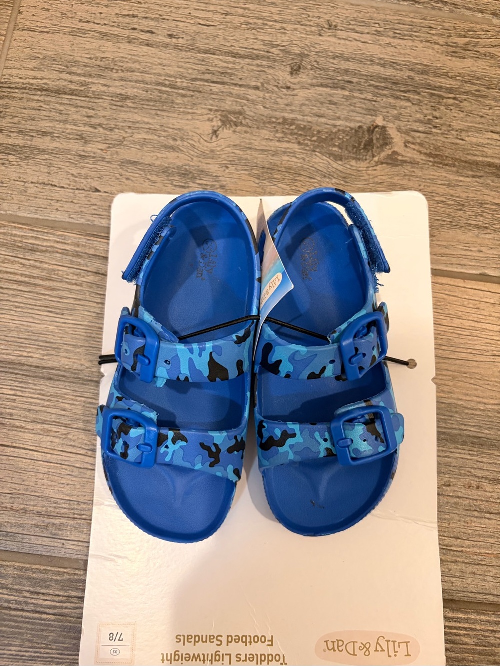 NEW!!! Blue Camo Kids Sandals